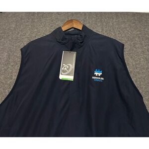 Zero restriction galway windvest blue performance golf logo mens XL new